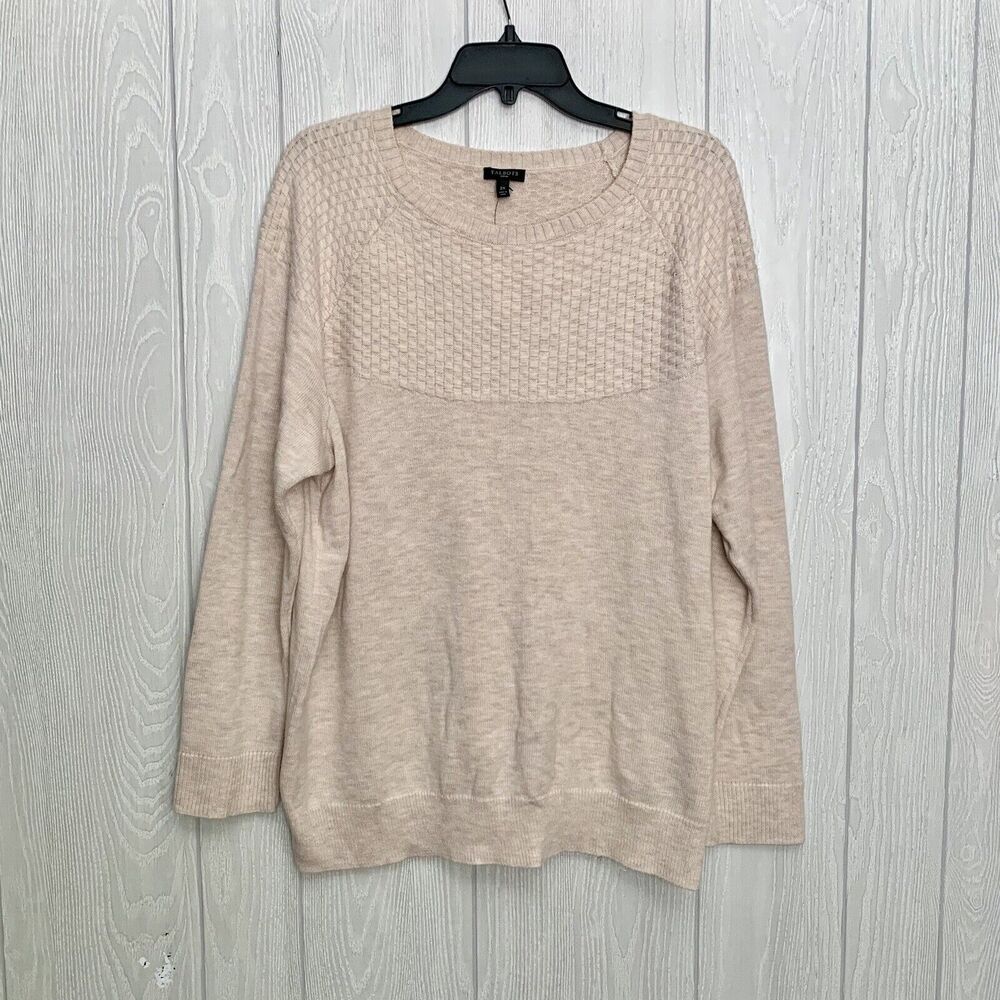 Talbots Cream Ivory Long Sleeve Sweater Size 2X NWT